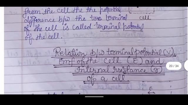 Physics Chapter-3 Current Electricity Class-12 Best Handwritten Notes(PDF) NCERT