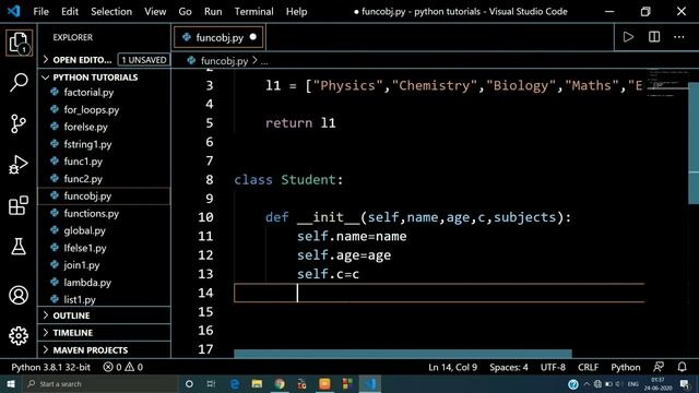 Function as argument Python #46 | in init | Python Tutorials for Absolute Beginners || Jeevan Upret