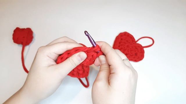 Вязаное сердечко. МК крючком.