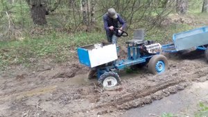 Как я не удачно съездил на мотоблоке с прицепом в лес/Деревенская жизнь.