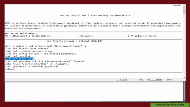AlmaLinux 8 - Installing KDE Plasma Desktop смотреть онлайн