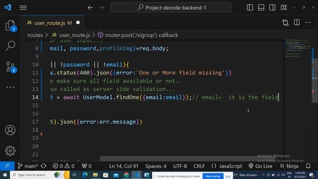 Creating a Sign-Up User Route in Node.js | Node.js Interview Questions | Basic-to-Advanced