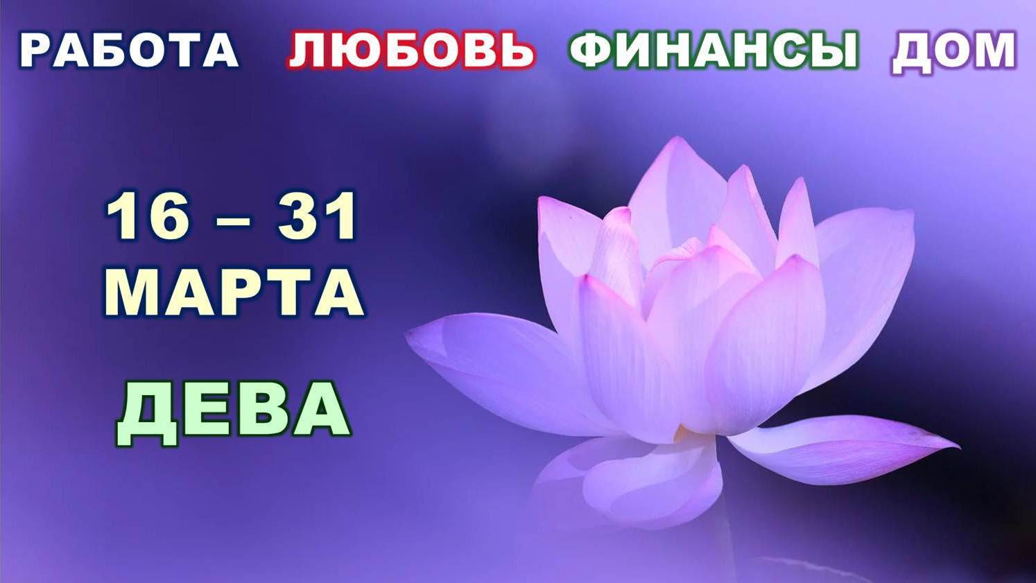 ♍ ДЕВА. ? С 16 по 31 МАРТА 2023 г. ? Главные сферы жизни. ? Таро-прогноз ✨️