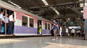 Mumbai Local Train Nerul Station Mumbai Max.