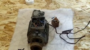 Проверка трехфазного двигателя типа 4ААМ56В с помощью однофазной, бытовой сети.