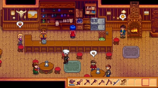 РАБОТАЮ ПОВАРОМ В САЛУНЕ "ЗВЕЗДНАЯ КАПЛЯ" // Stardew Valley смотреть онлайн