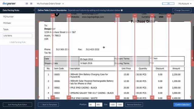 Extract Tables From PDF to Excel, CSV or Google Sheet with Docparser