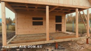 Строим дом из бруса. Сруб дома из бруса 6 х 9 в Новосибирске.