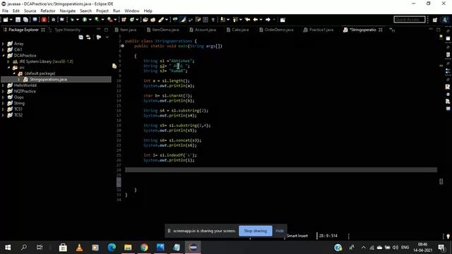 String functions in JAVA | JAVA | Strings