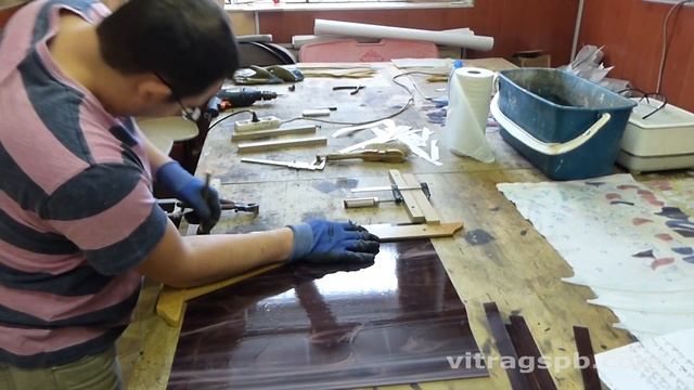 Серия 7. Кривой ПОТОЛОЧНЫЙ ВИТРАЖ! Приспособа для резки стекла. Витраж Тиффани смотреть онлайн