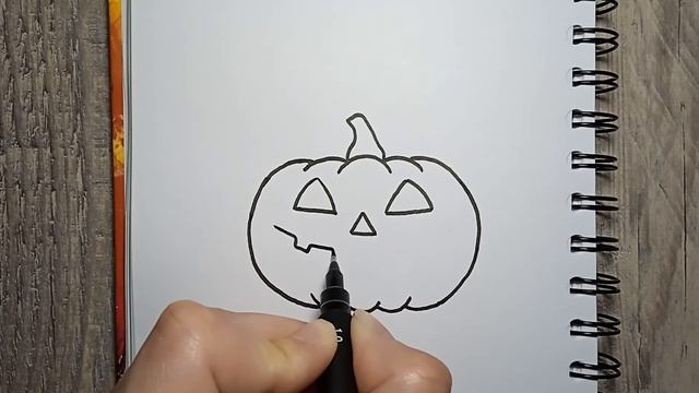 Как нарисовать тыкву на Хэллоуин смотреть онлайн