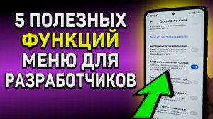 5 необычных настроек в меню для разработчика. Функции в меню для разработчиков, полный список