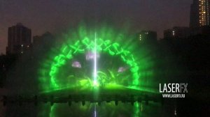 Лазерная и видео проекция на воде
