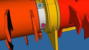 Анимация смазки подшипников фрезы