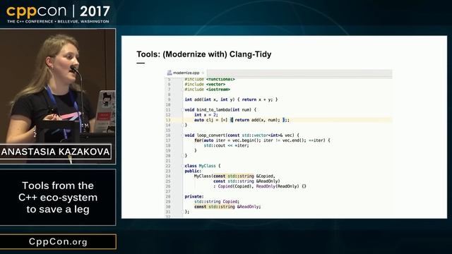 CppCon 2017: Anastasia Kazakova “Tools from the C++ eco-system to save a leg” смотреть онлайн
