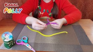 Цветочек из синельной проволоки,как сделать?