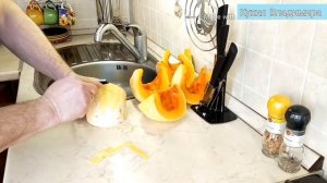 Как почистить тыкву легко и быстро