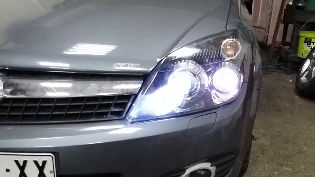 Opel Astra H projector swap and drl by ledmasters смотреть онлайн