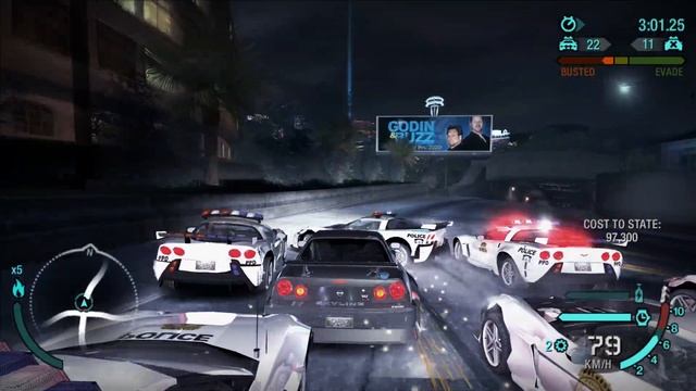 Nfs Carbon l Nissan GTR Police Chase смотреть онлайн