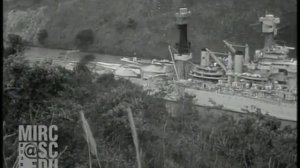 US warships passing Panama canal, 1934.mp4