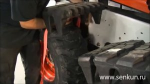 Установка резиновых гусениц camoplast solideal на мини-погрузчик