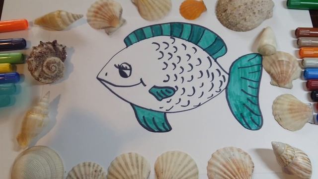 Как нарисовать рыбу Рисуем животных. Der Fisch смотреть онлайн