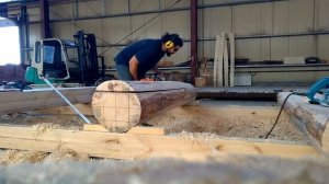 Продольное распиливание бревна