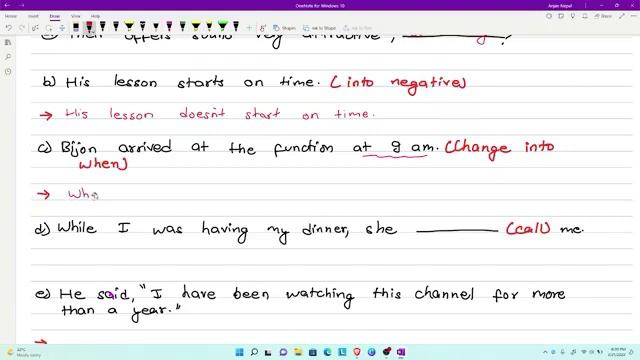 SEE Past Question Solve | Grammar | Class 10 | Nepal Online School | Class 10 | SEE