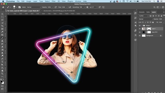Neon Light Effect Photoshop Tutorial in Hindi смотреть онлайн