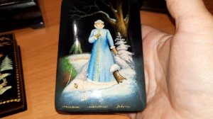 Народные промыслы Палех, Федоскино, Мстёра, Хóлуй Винтажная шкатулочка
