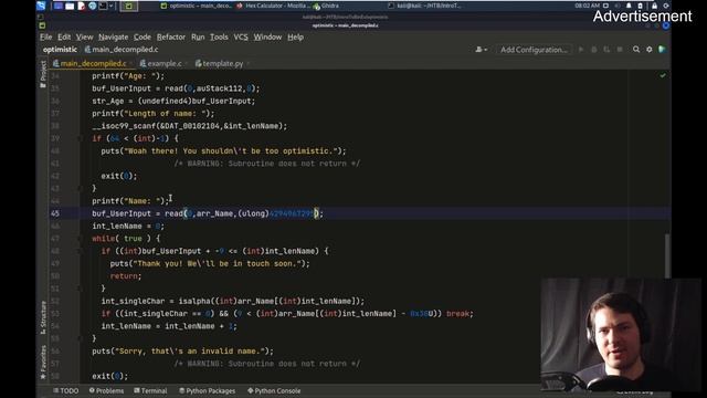 Optimistic walkthrough - HackTheBox Binary Exploitation Track смотреть онлайн
