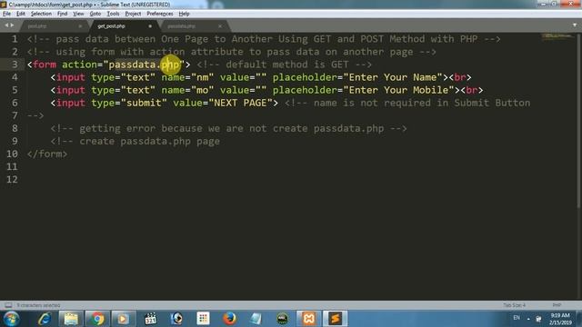 PHP Pass variable to next page | Pass value from one page to another page | php tutorial смотреть онлайн