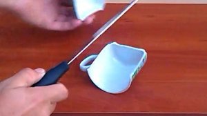 Как разрезать чашку ножиком
