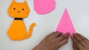 How To Make Easy Paper Cat For Kids / Nursery Craft Ideas / Paper Craft Easy / KIDS crafts