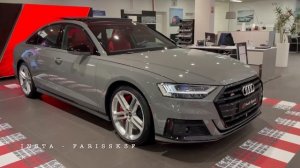 Quantum Grey 2021 Audi s8 with Red Interior
