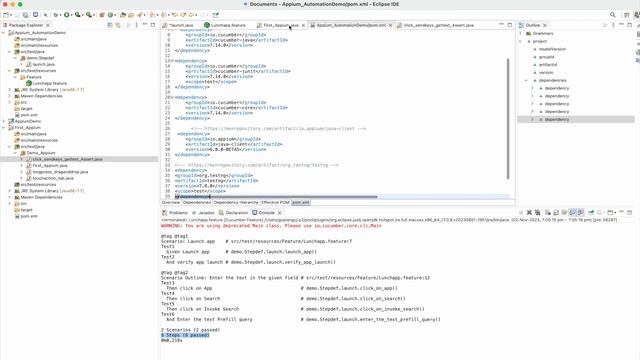 Tutorial 4:0 Running features files scenarios and Creating lunch app and elements. (Tamil). смотреть онлайн