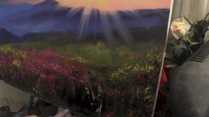 Мастер-класс по живописи маслом №61 - Цветочное поле. Как рисовать. Урок рисования Игорь Сахаров