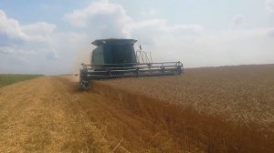 Уборка пшеницы комбайном JOHN DEERE 9650 sts