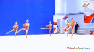 Групповые упражнения с 5 мячами, Команда "Юная Гвардия", КМС, тр.Журавель, г.Краснодар