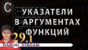 Программирование на C. Урок 29. Указатели в аргументах функций. Часть 1