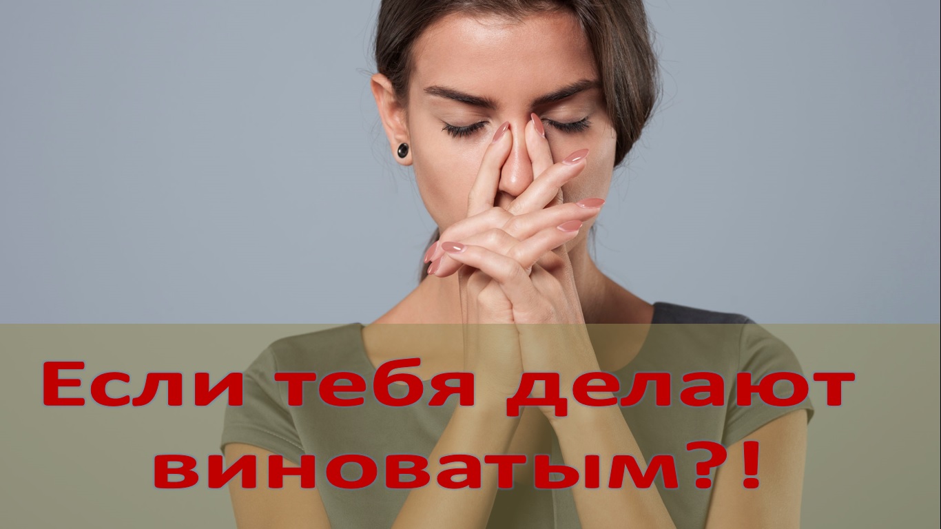 Что делать если тебя делают виноватым