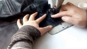 Как укоротить кожаную юбку.