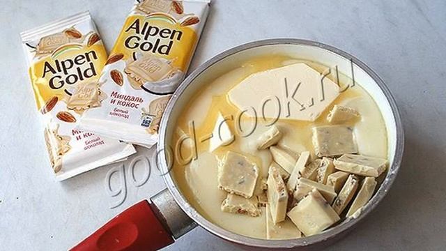 Заварной крем с белым шоколадом. Рецепт приготовления