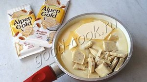 Заварной крем с белым шоколадом. Рецепт приготовления
