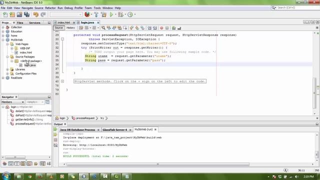 java Web project Using netbens, mysql , html, servlet (Java Database connectivity) смотреть онлайн