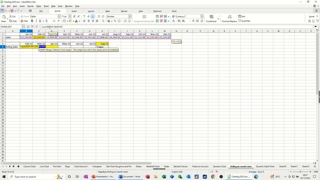 How to create an automatic six month rolling chart in LibreOffice Calc смотреть онлайн