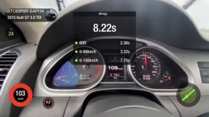 Разгон Audi Q7 3.0 TDI 2015 год 0-100 км/ч 1/4 мили