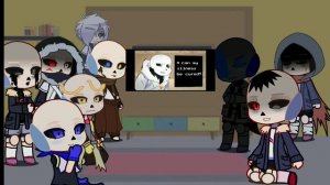 Sans au's react to "Cross sans" (canon) Санс из разных ау реагируют на "кросс Санс"(канон)
