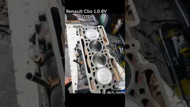 Renault Clio 1.0 8V Reparo completo do motor