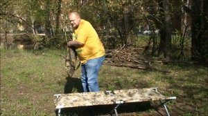 Раскладушка туристическая складная Медведь 190х70х40 см, нагрузка до 400 кг
